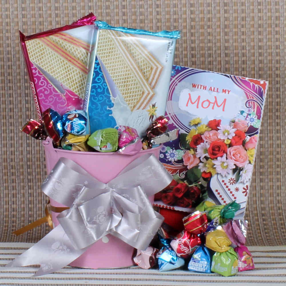 Combo of Wafers Biscuits with Truffles Chocolates for Mom