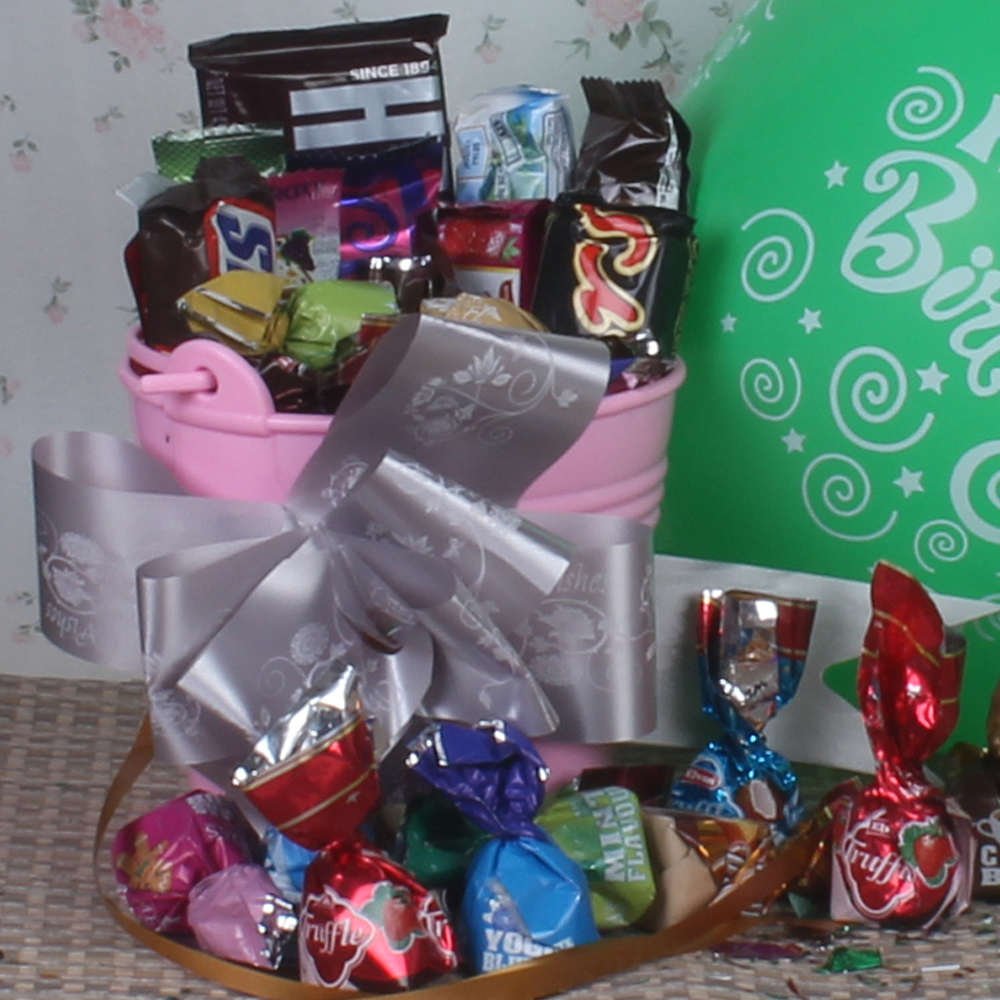 Assorted Truffle Chocolates Birthday Bucket