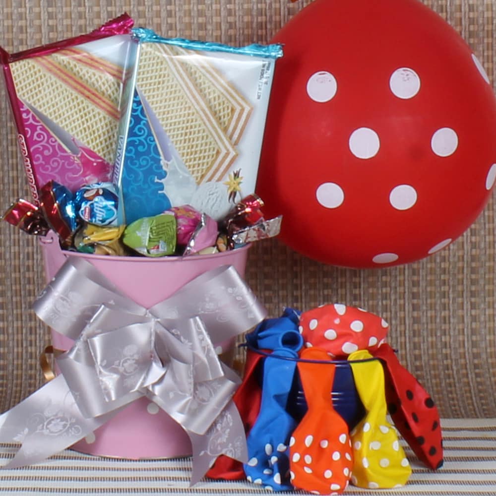 Big Balloon with Chocolates Gift