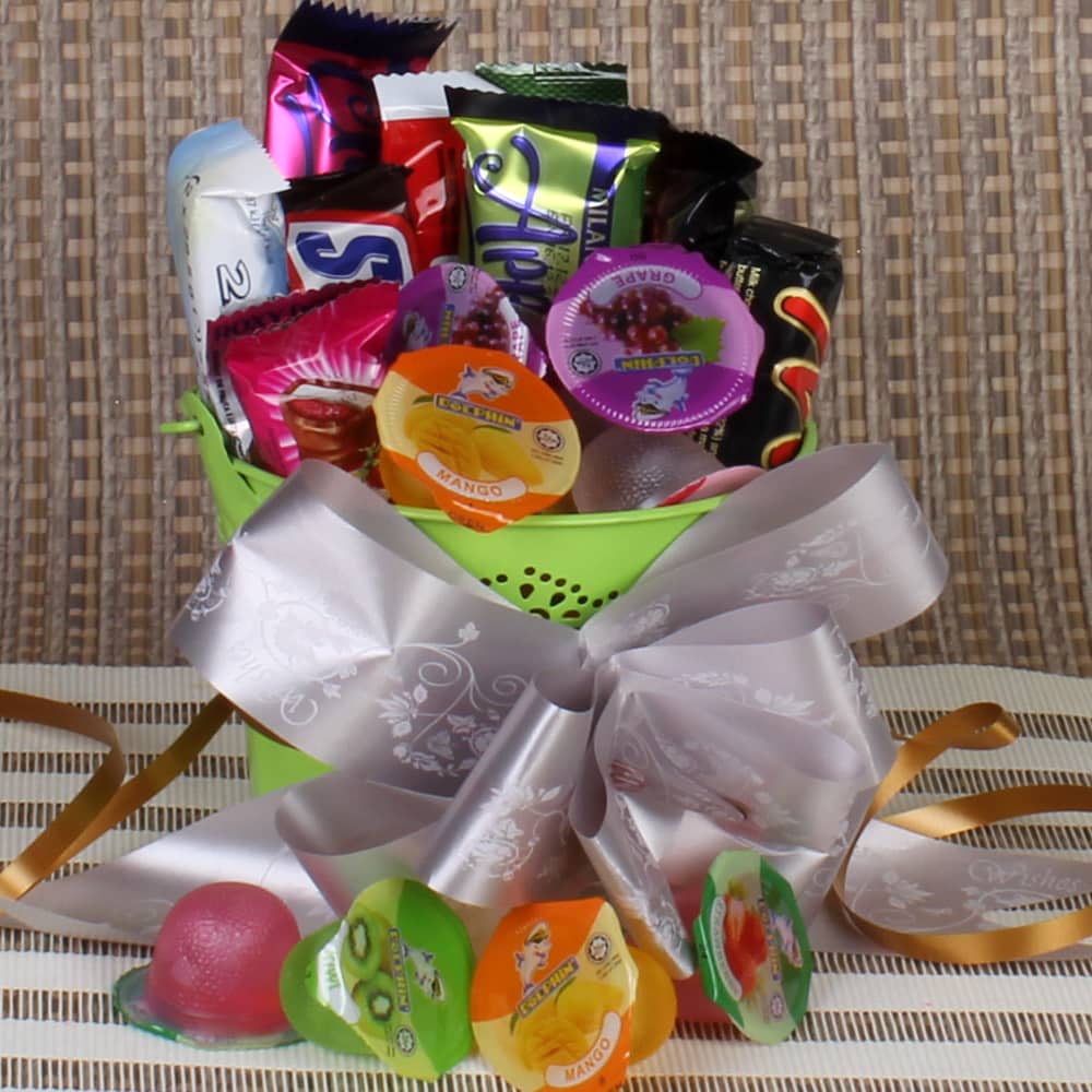 Gift Bucket of Chocolate and Jelly 