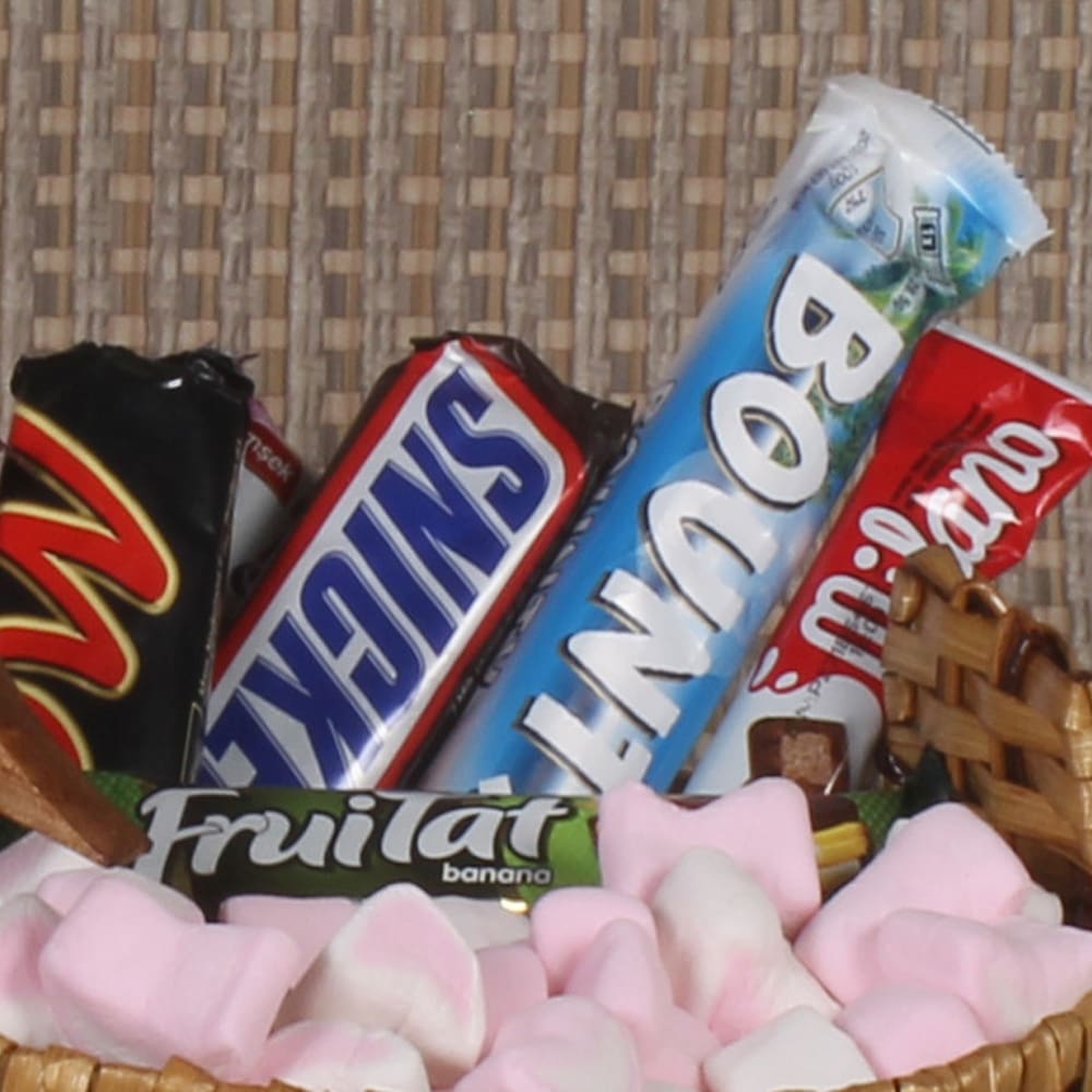 Imported Chocolates with Marshmallow in Designer Basket