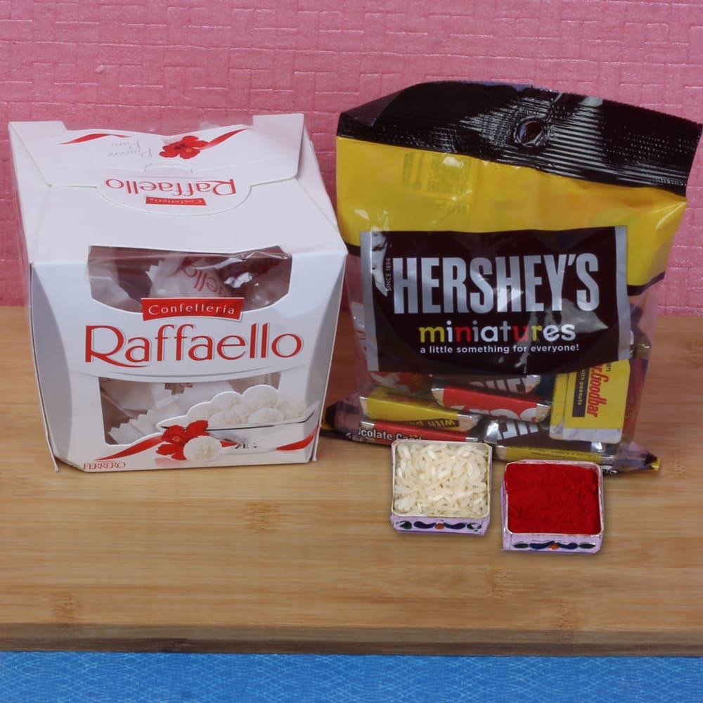 Raffaello and Hershey's Miniature Chocolates For Bhaidooj Gift