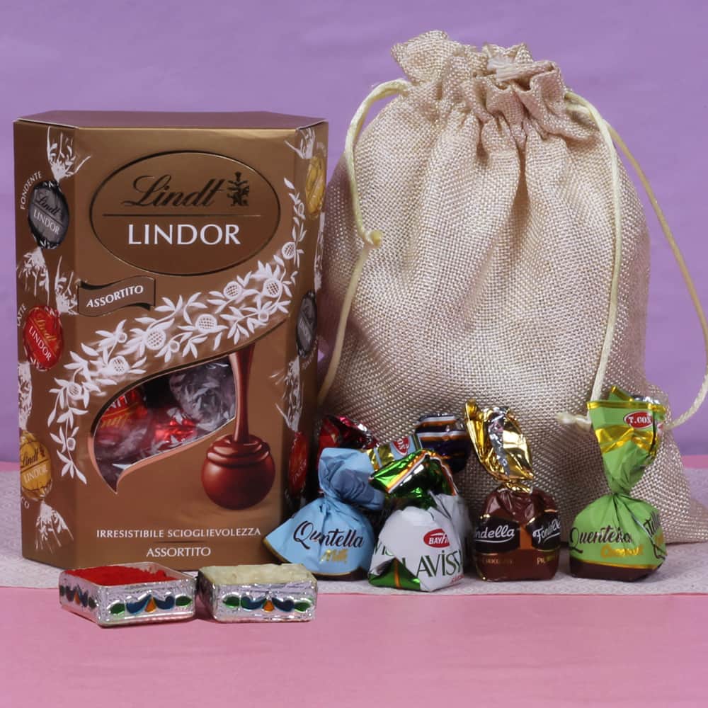Bhai Dooj Gift of Lindor and Truffle Chocolates