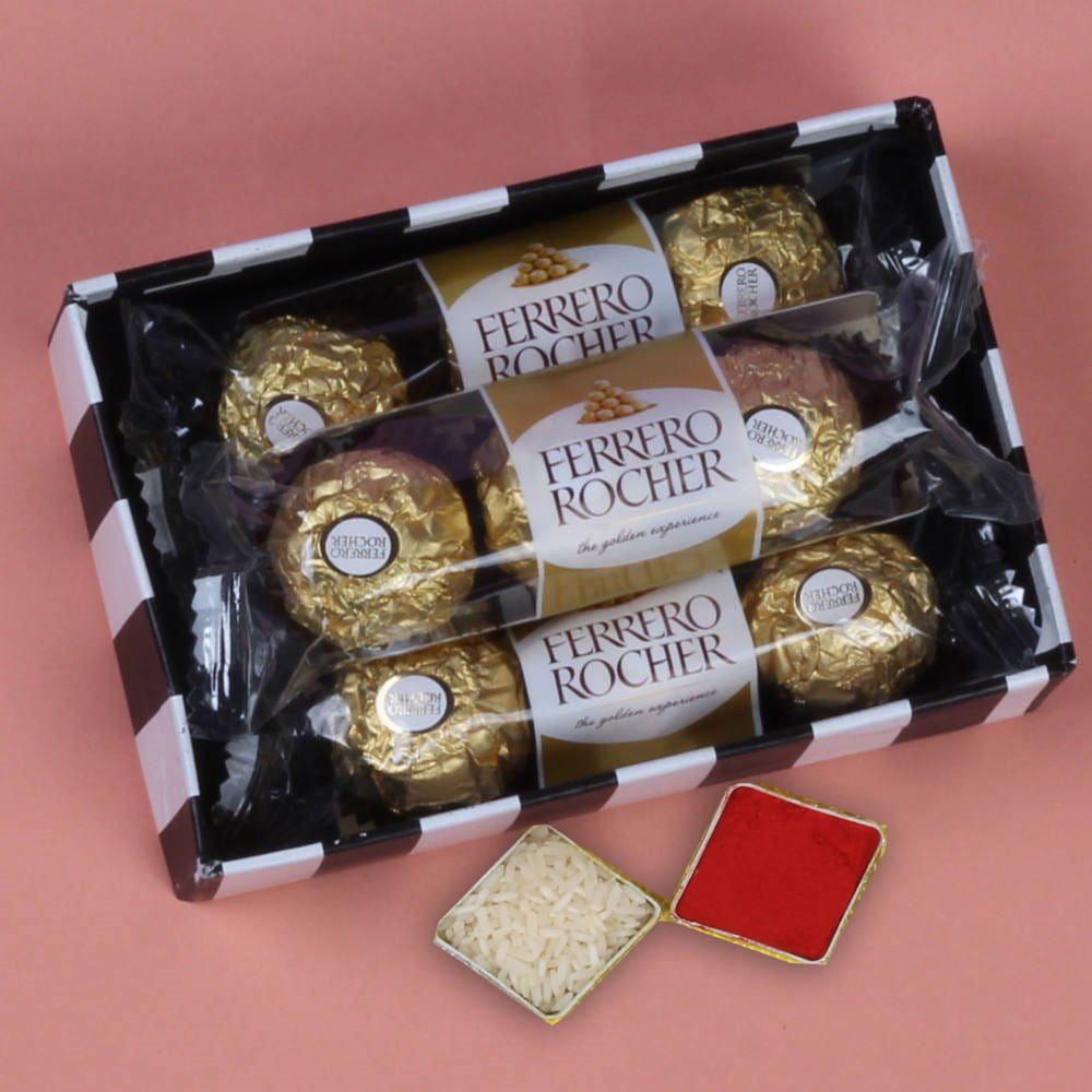 3 Pcs Ferrero Rocher Chocolate Bhaidooj Gift