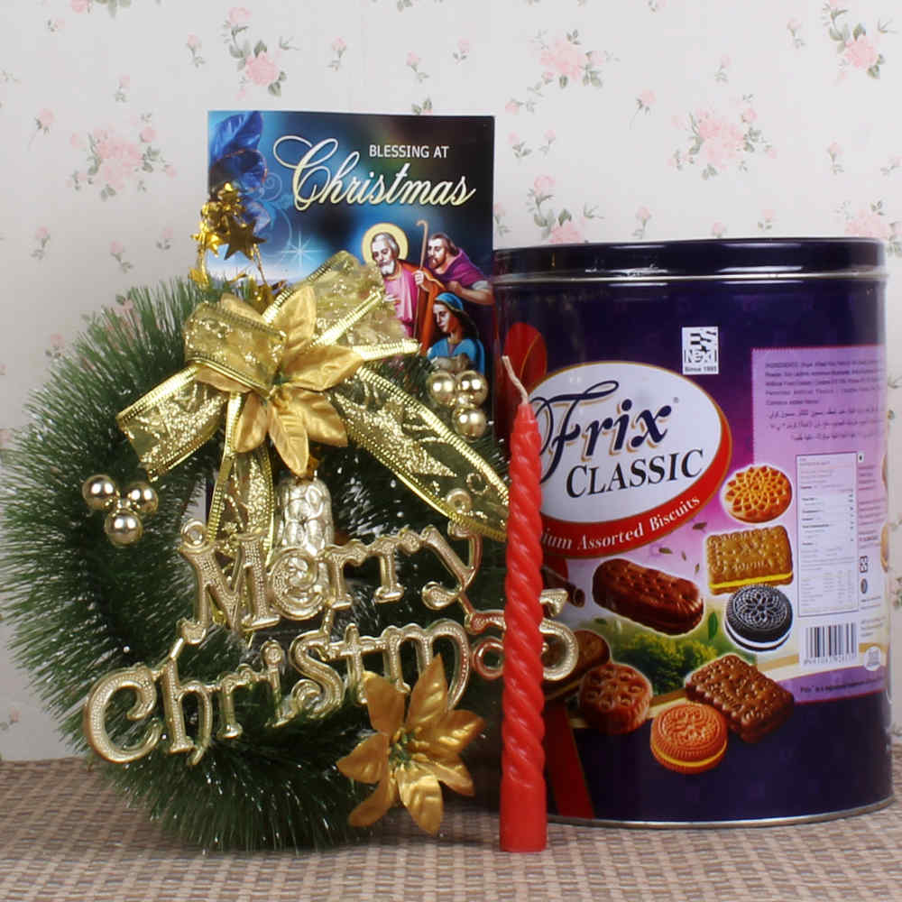Christmas Wreath and Biscuits Box