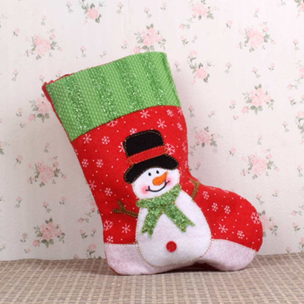 Christmas Stocking with Marshmallow and Cookies