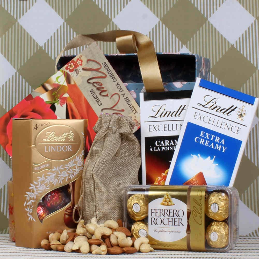 Lindt Rocher and Dryfruit Gift for New Year