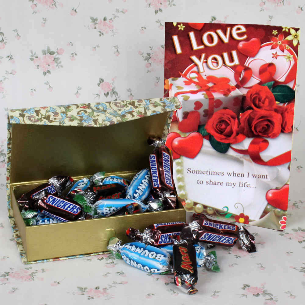 Imported Miniature Chocolate Hamper for Valentines Day