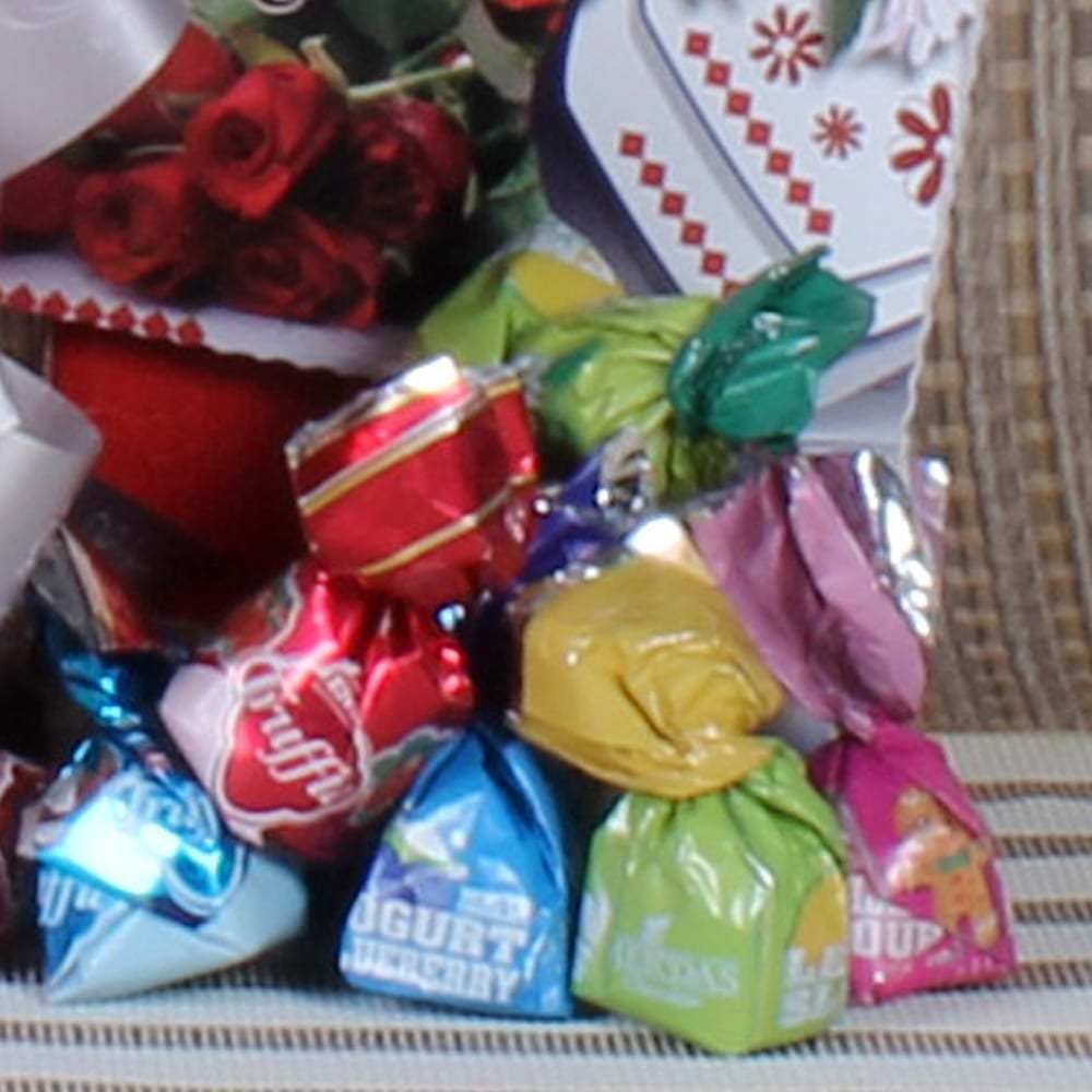 Love Bucket of Chocolates and Wafers Biscuit 