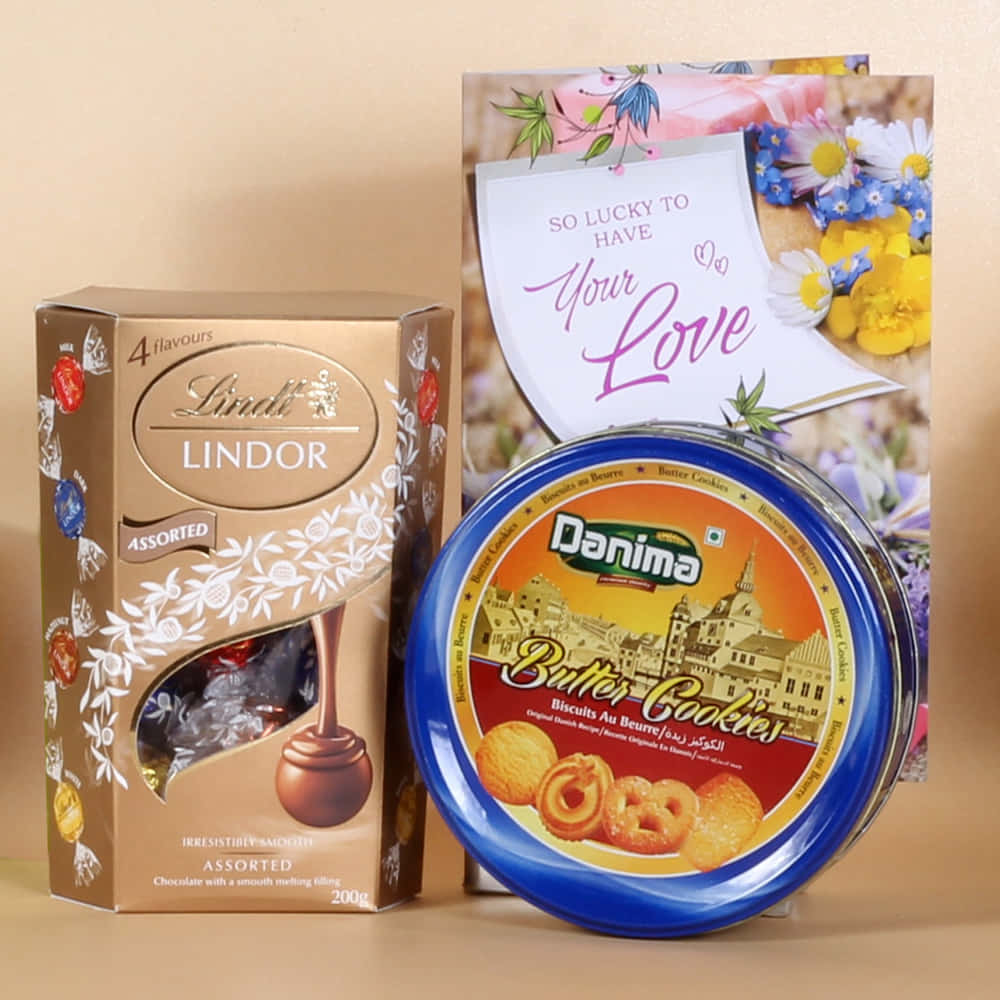 Cookies with Assorted Lindt Lindor Love Combo