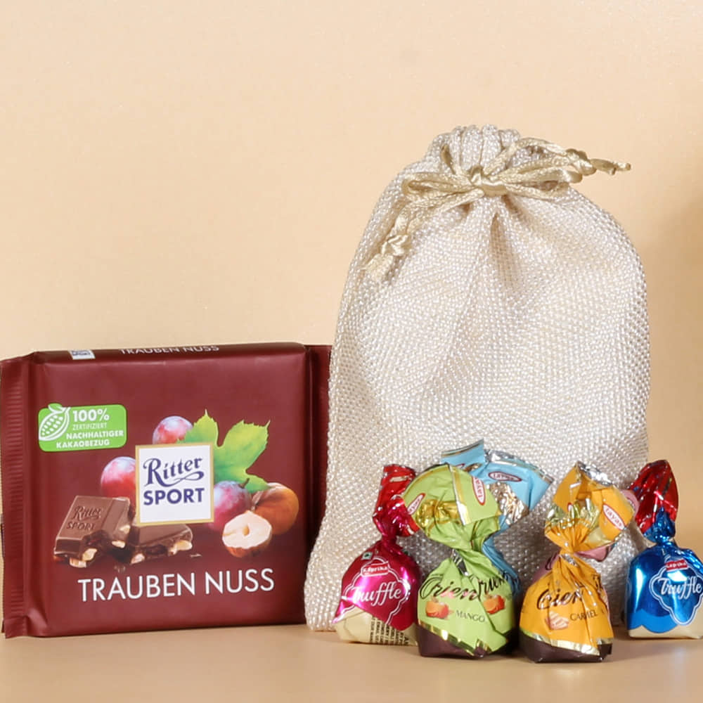 Ritter Sport with Truffle Chocolates for Love Gift