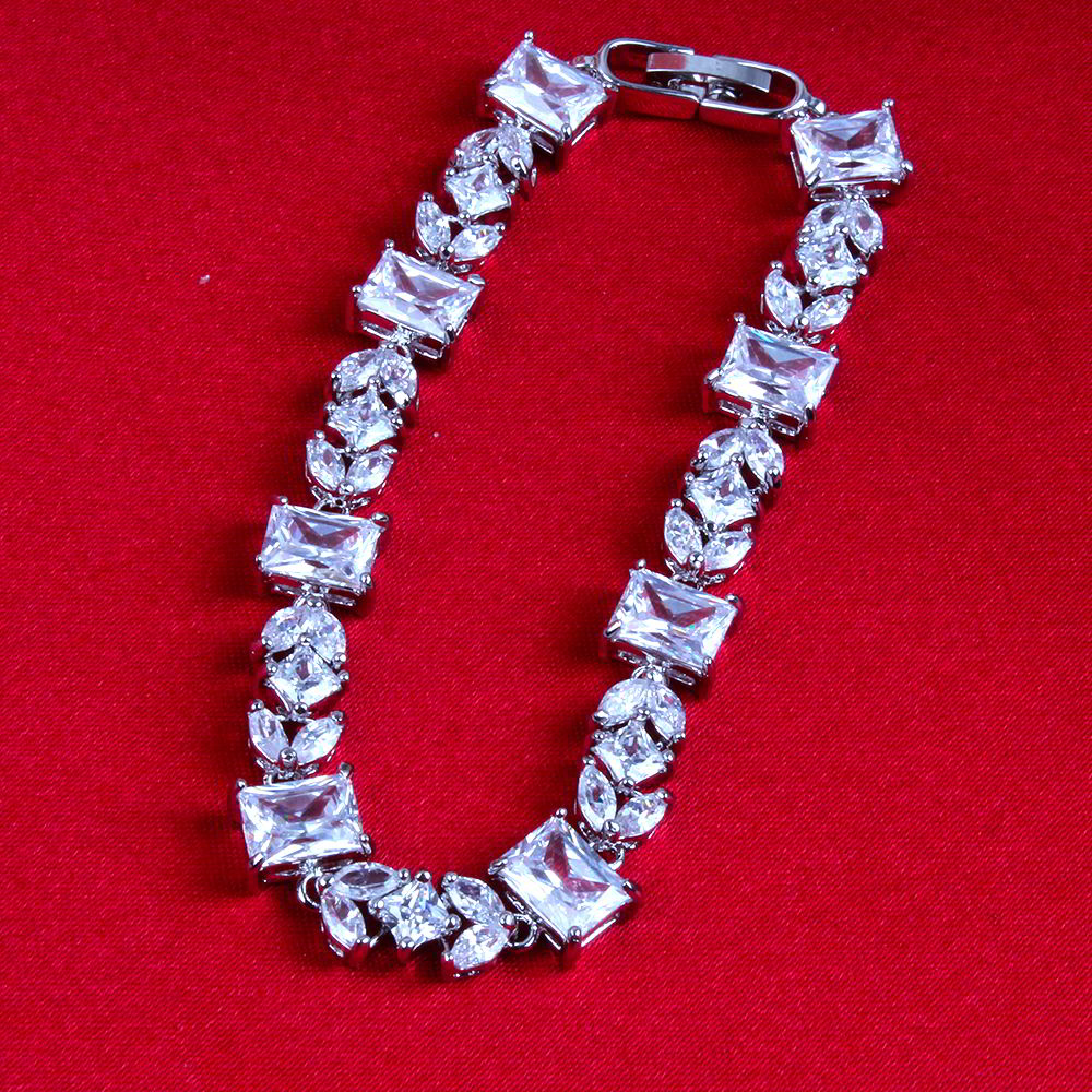 Silver Plated Diamond Bracelet 