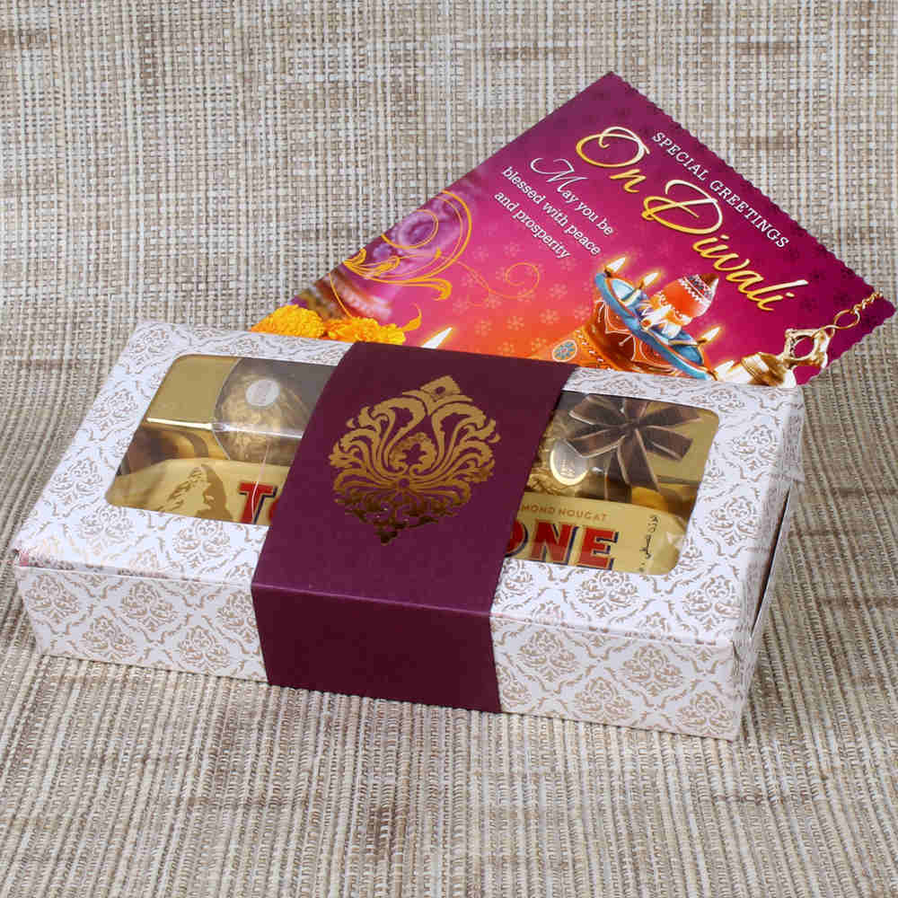 Ferrero Rocher and Toblerone with Greeting Card