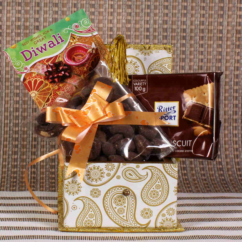 Chocolate Cashew and chocolate hamper for diwali