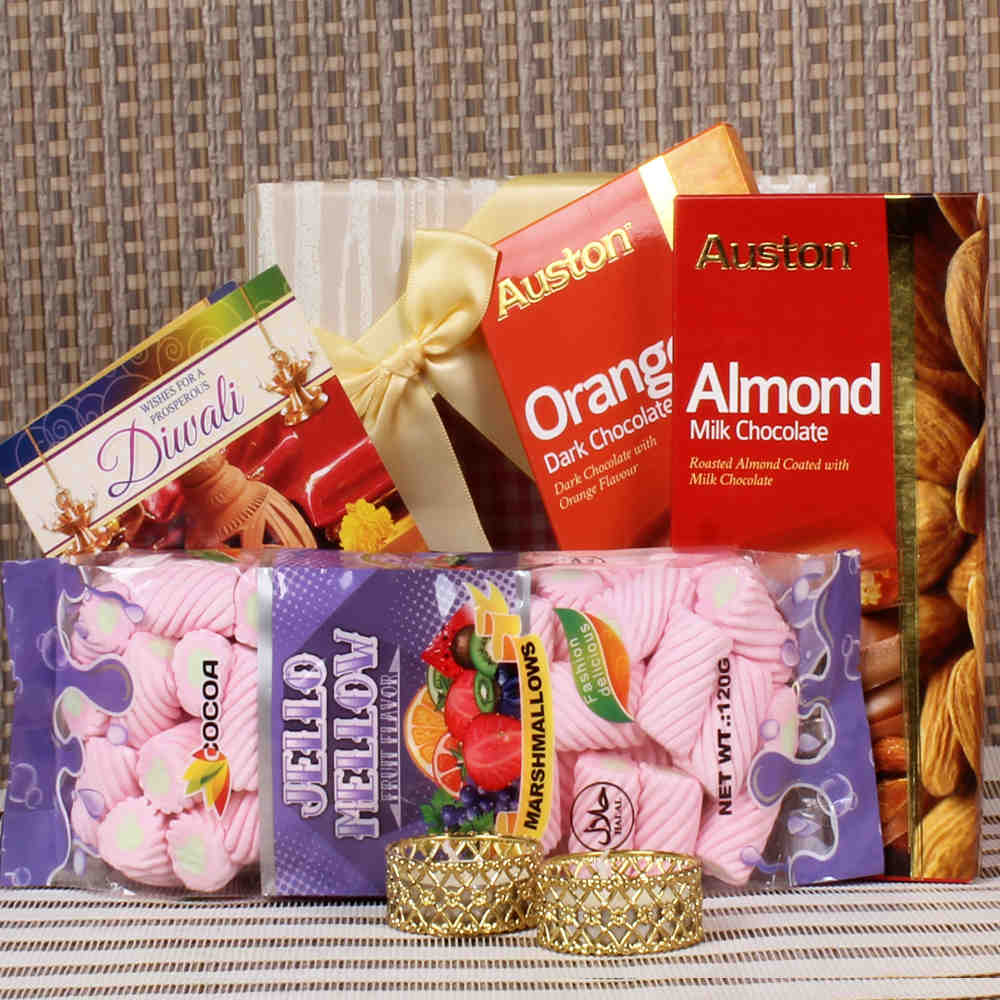Marshmallow and chocolate hamper for diwali