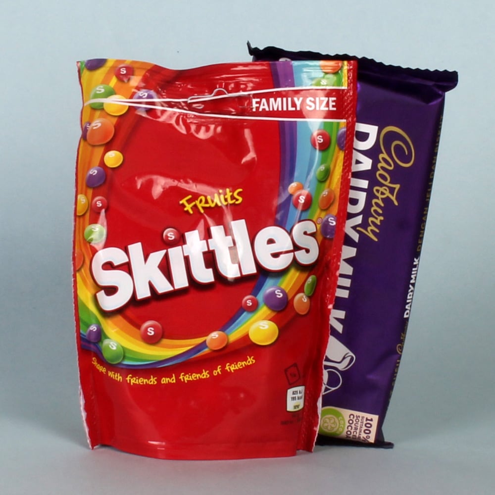 Diwali Gift Box of Skittles Cookies & Cadbury Chocolate Bar