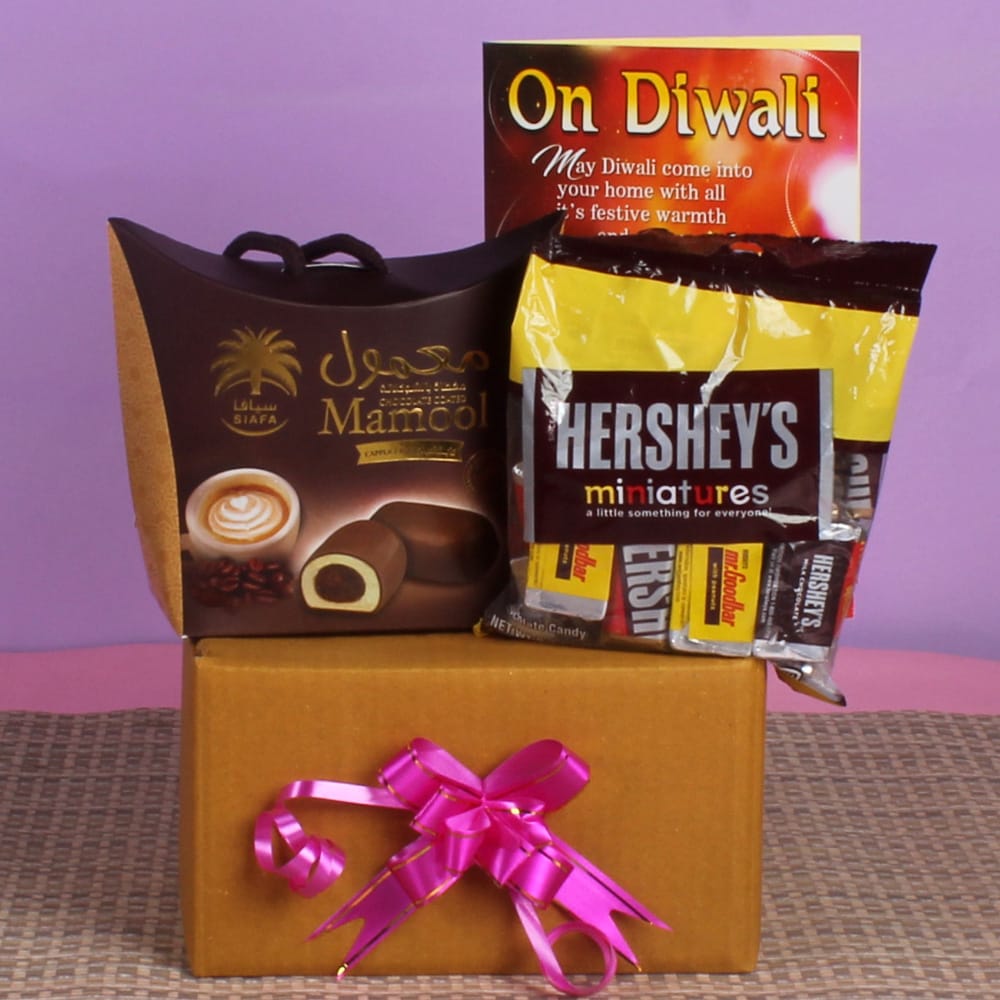 Diwali Gifts of Hersheys Chocolates with Choco Dates