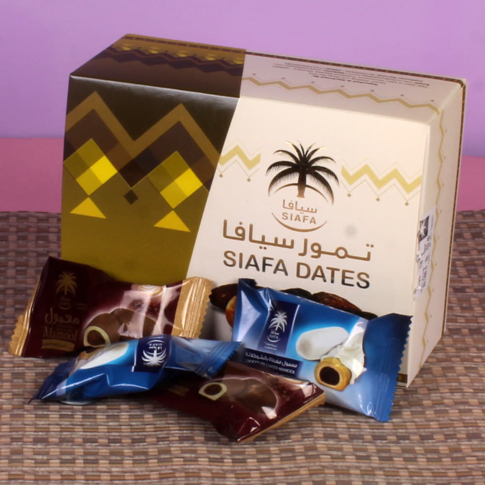 Diwali Gift of Chocolate Dates Box with Greeting Card