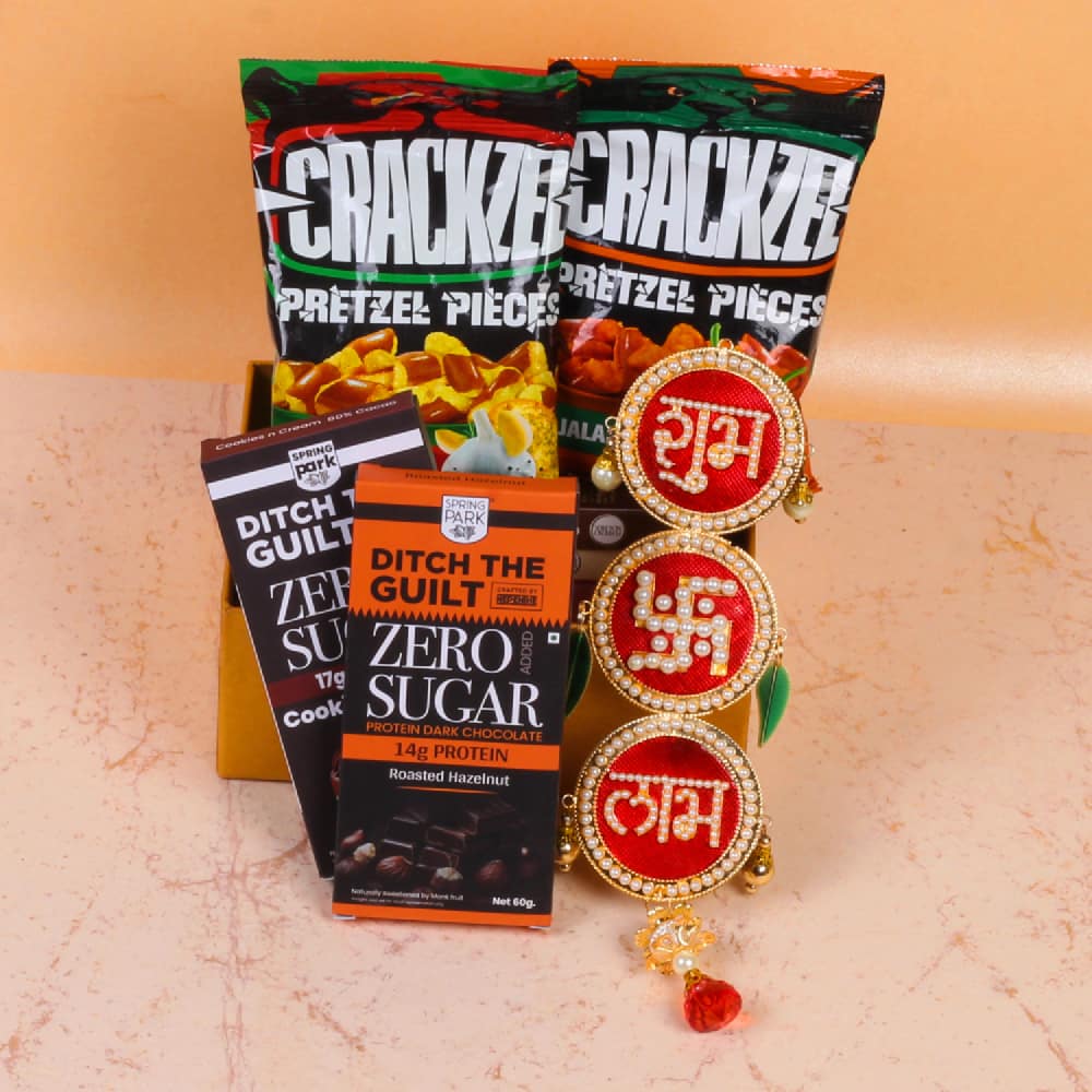 Diwali Unique Gift of Zero Sugar Chocolates with Crackzer and Diwali Hanging
