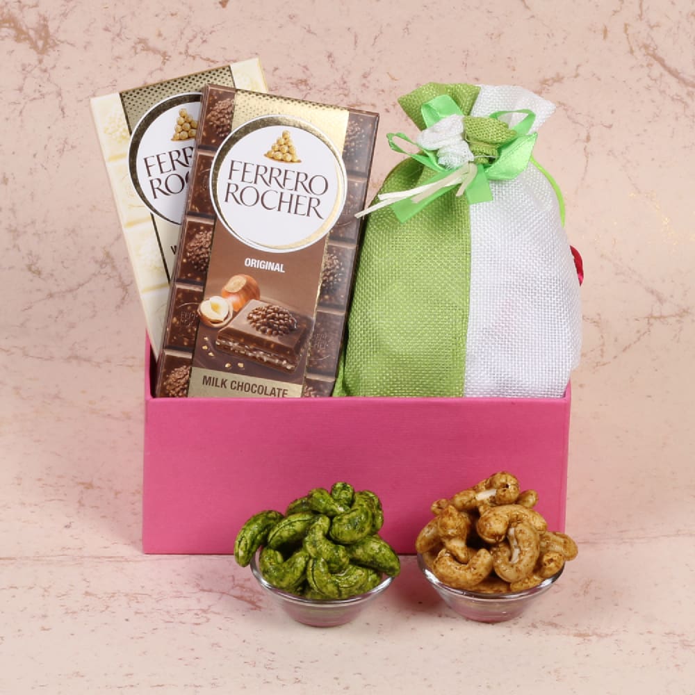 Best Gift Box of Diwali Door Hanging Fererro Rocher Chocolates with Flavourful Cashew Nut