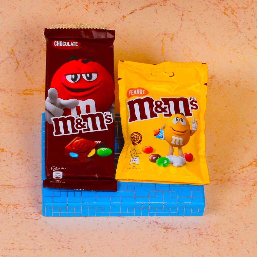 Diwali Special Gift of Door Decoratives M&M Chocolate Bar and M&M Chocolate Pack