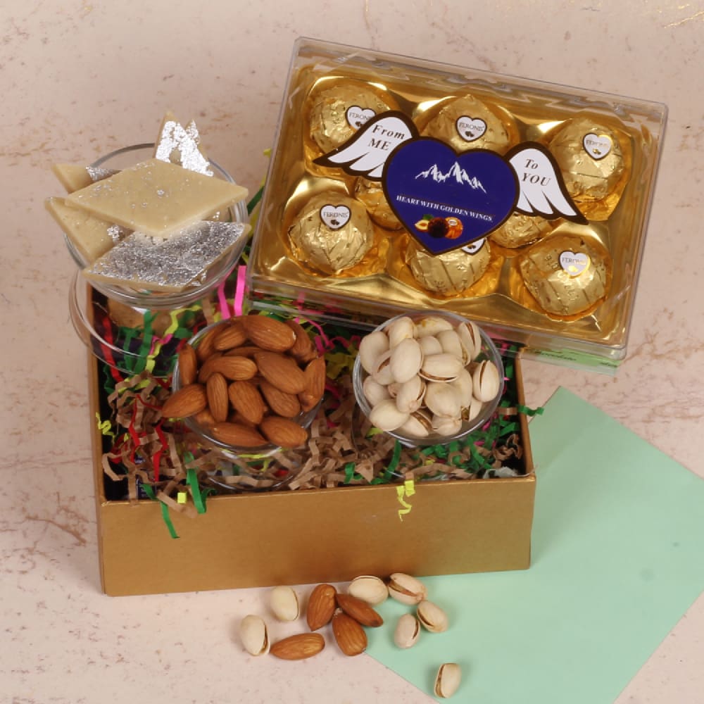 Diwali Best Box of Chocolates with Dryfruits and Kaju Katli