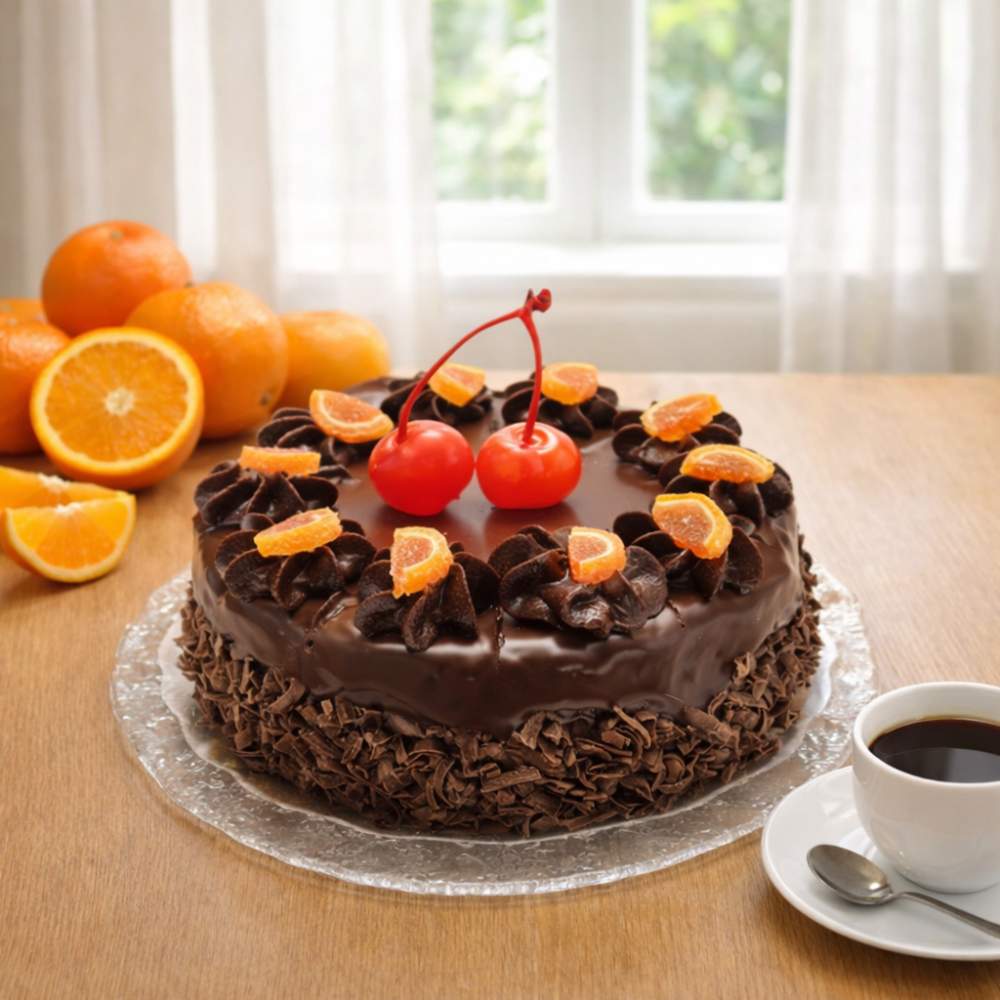 Chocolate Cake with Orange Touch