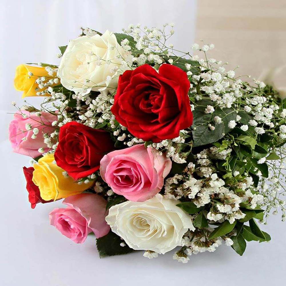 Ten Mixed Roses Bouquet