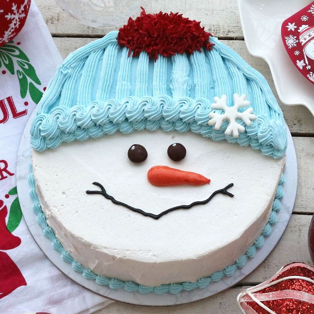 Snow Men Design Cake @ Best Price | Giftacrossindia