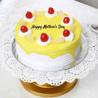 Half Kg Pineapple Cake for Mothers Day Gift