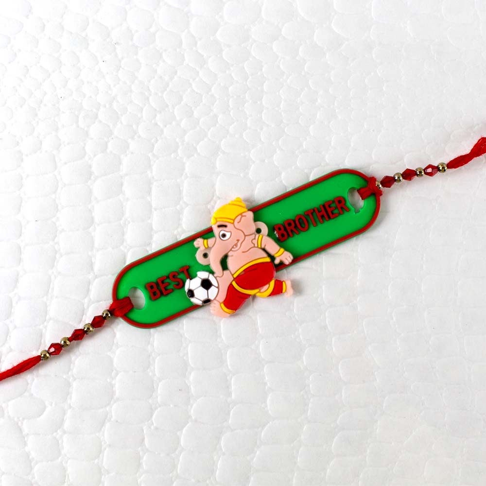 Ganesh Football Player Rakhi For Kids