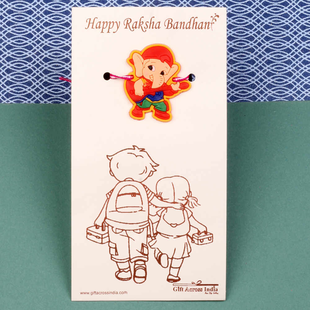 Rock Star Ganesha Rakhi For Kids