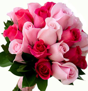 Pink & Red Roses Posy