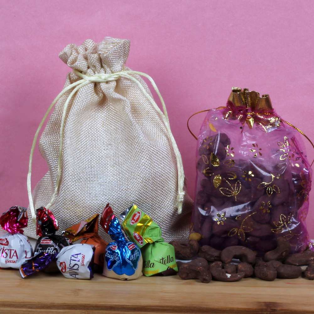 Chocolate Cashew and Truffle Chocolate Rakhi Gift