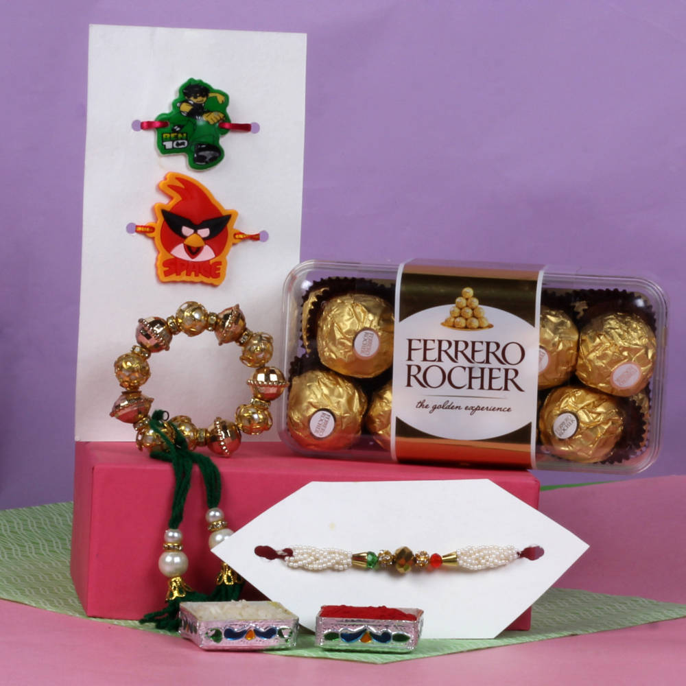 Best Rocher Chocolate Family Rakhi Hamper