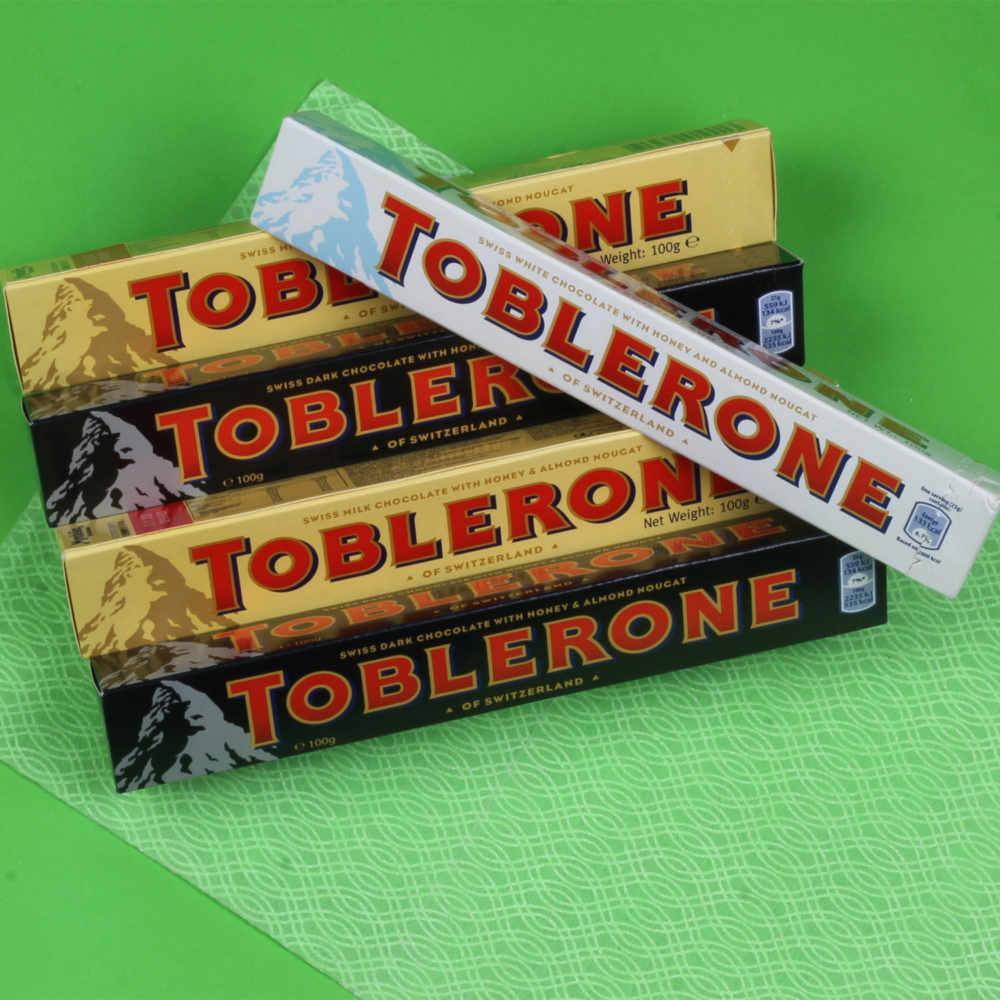 Five Exclusive Rakhis with Five Toblerone Bars
