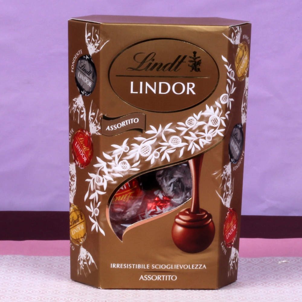Assorted Lindor Chocolates Rakhi Combo