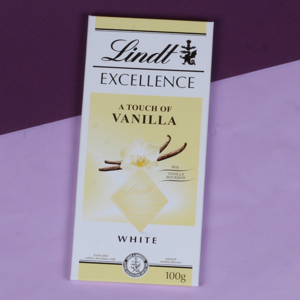 Vanilla Lindt Excellence Chocolate Rakhi Gift