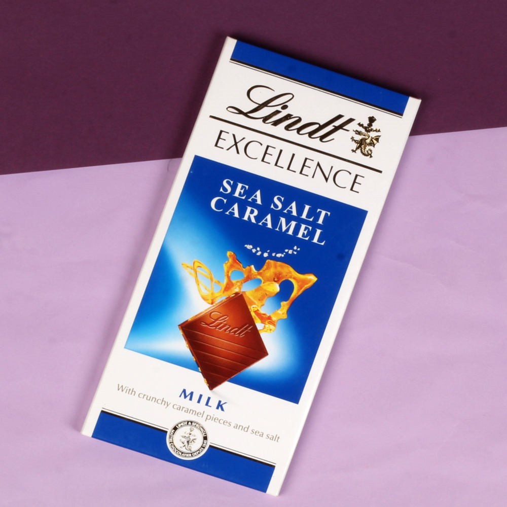 Sea Salt Caramel Lindt Excellence Chocolate Rakhi Gift