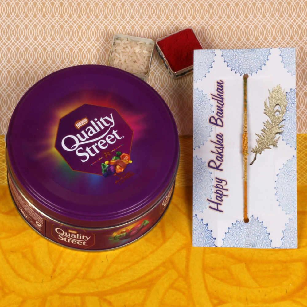 Quality Street Chocolate Rakhi Gift Combo