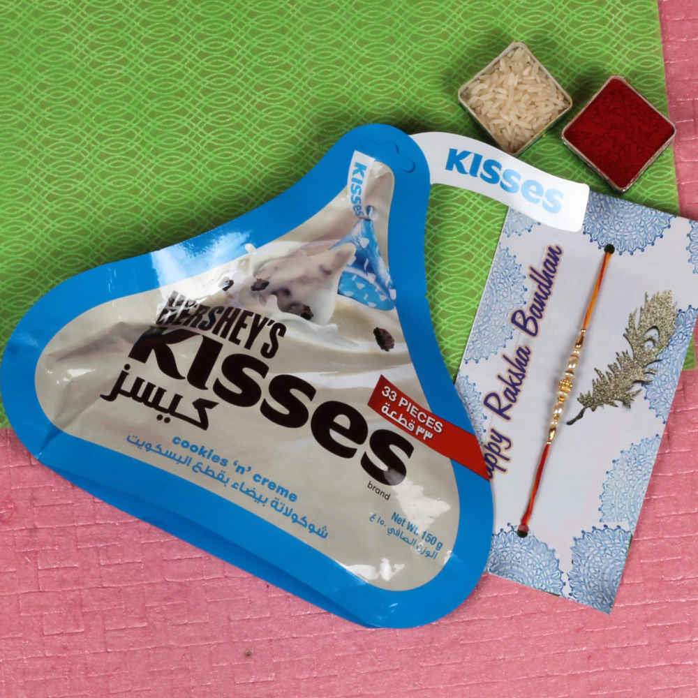 Hersheys Kisses Creme Chocolate Rakhi Gift