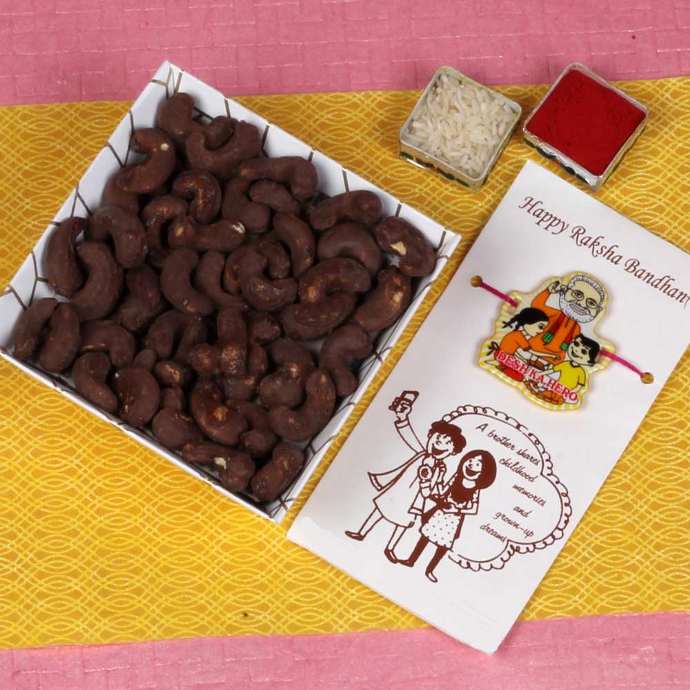 Chocolate Cashew Rakhi Treat for Kids