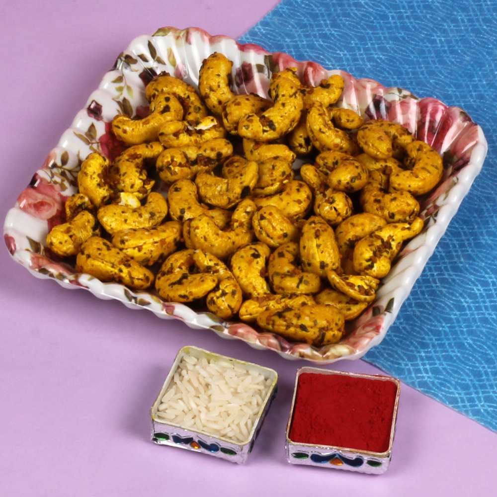 Garlic Flavor Cashews with Rakhi