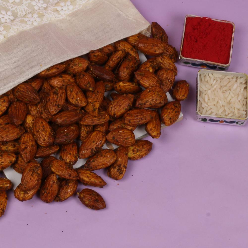 Pizza Flavor Almonds with Rakhi