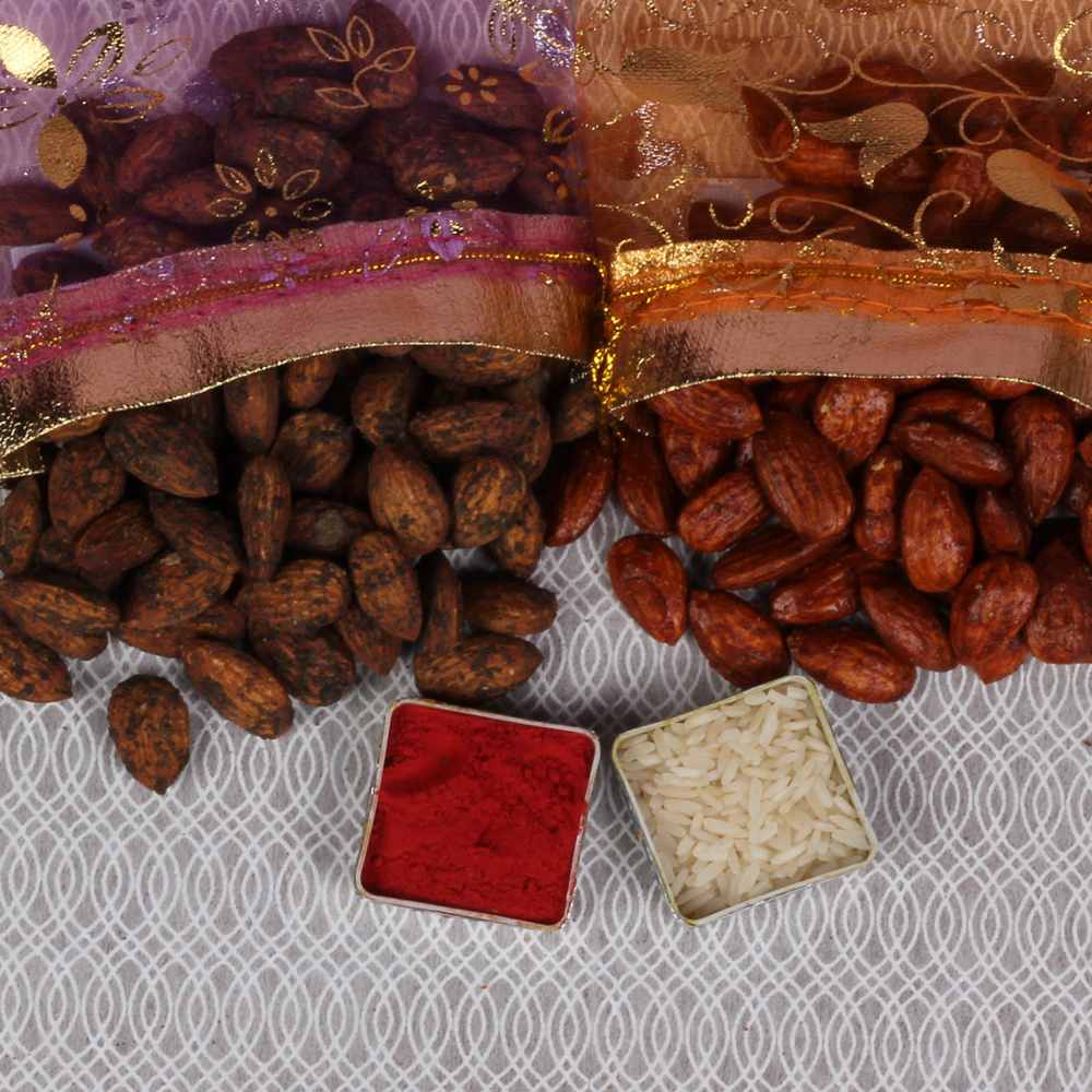 Black Pepper and Peri Peri Flavor Almond Rakhi Gift