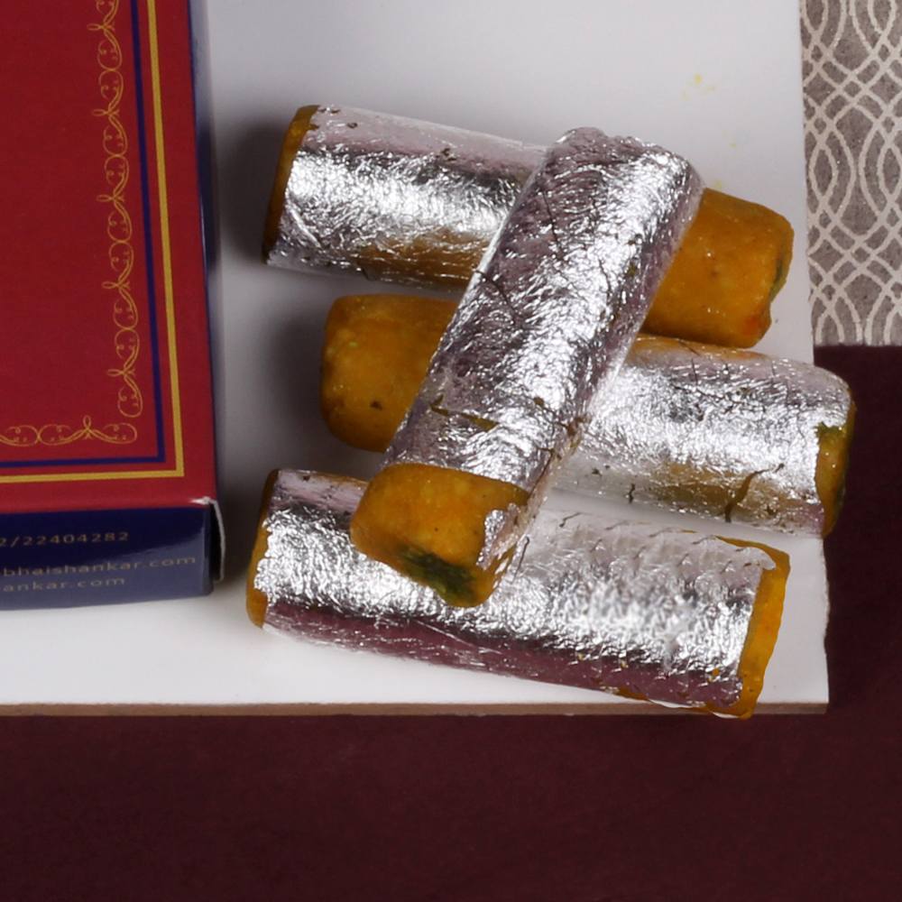 Kesar Pista Roll Rakhi Gift