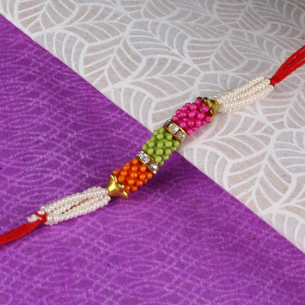 Colorful Moti Rakhi