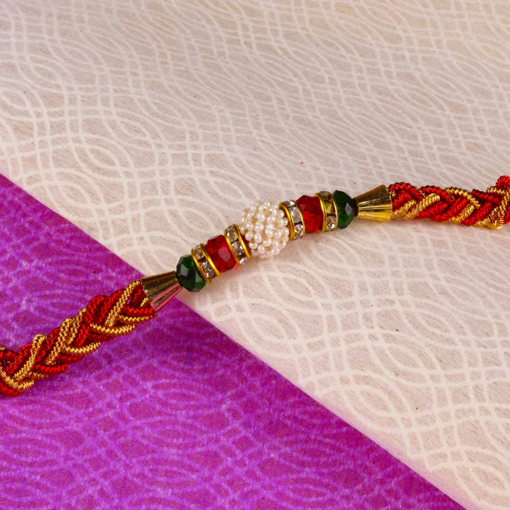 Pearl dial rakhi