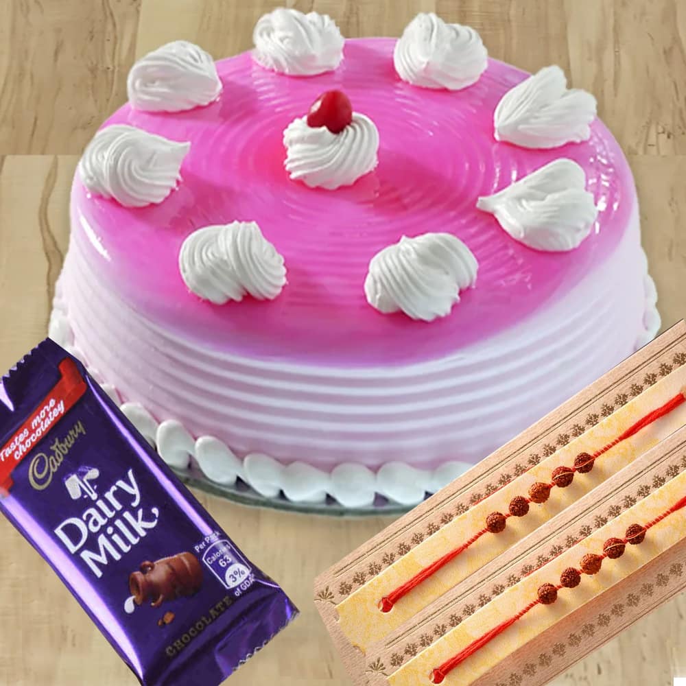 Rakhi Special Strawberry Cake