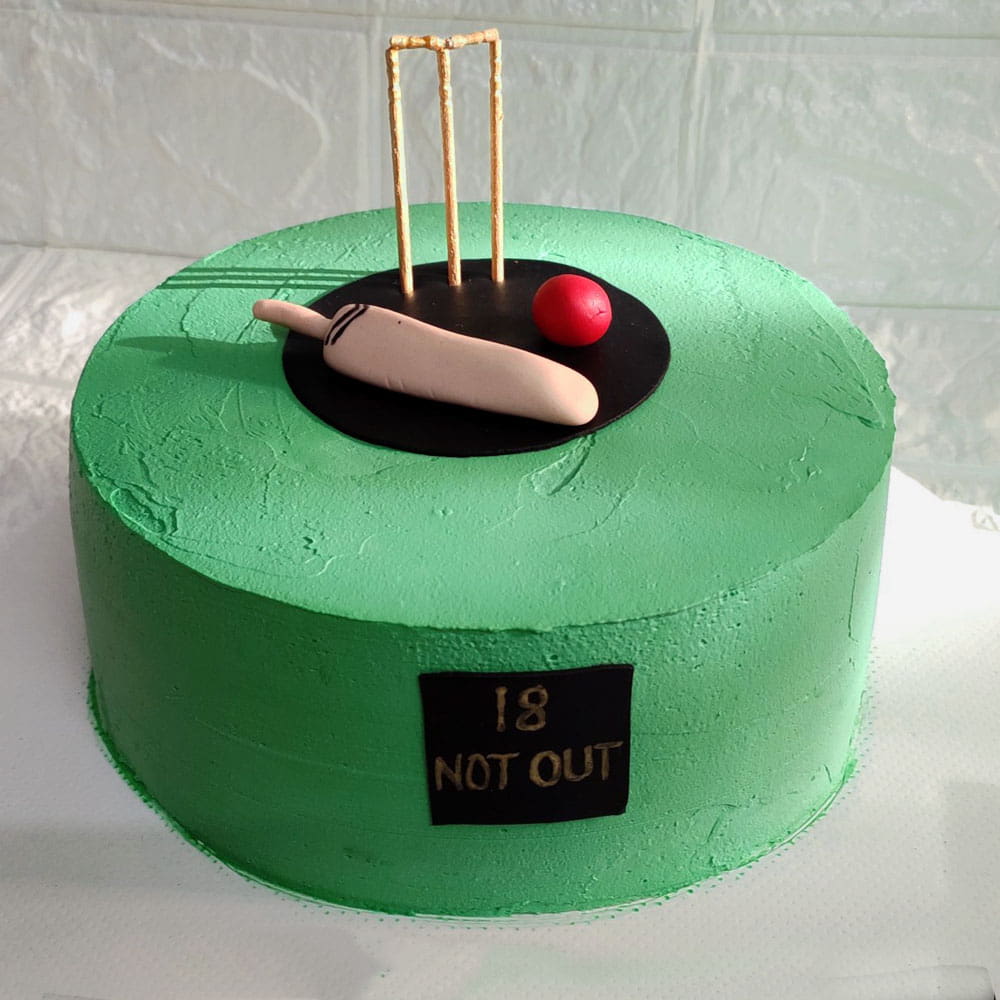 1 Kg Not Out Cricket Theme Cake 
